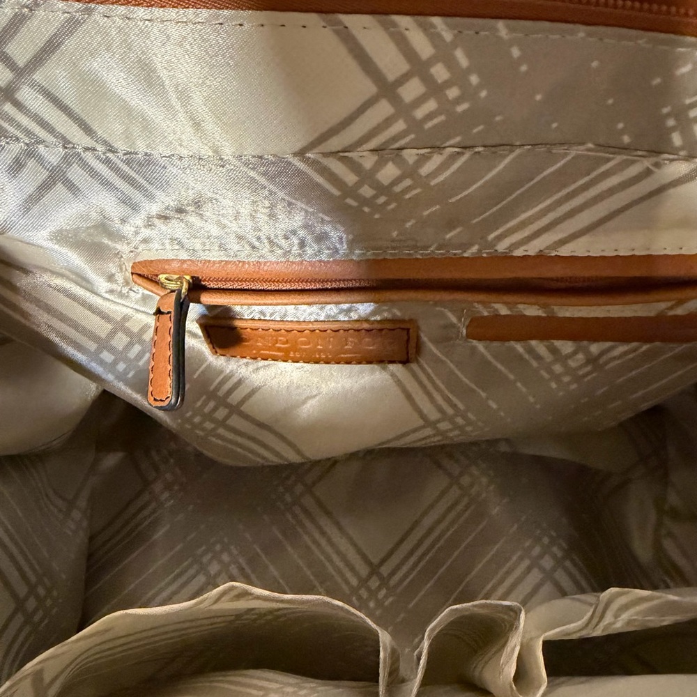 London Fog Mustard and Tan Satchel - Picture 5 of 5